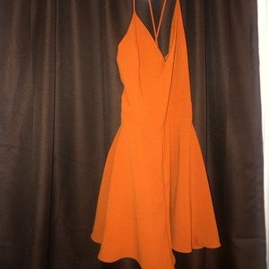 Orange Romper (criss cross detail)